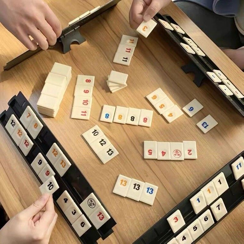 Rummikub Board Game 106pcs Mahjong Israel Digital Board Game TokoBoardGame Family Party Parent Child Education Gift