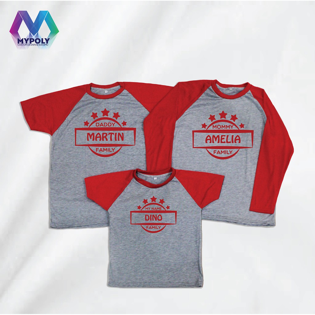 Baju Kaos Couple Keluarga Bisa Cetak Nama Kaos Couple Family