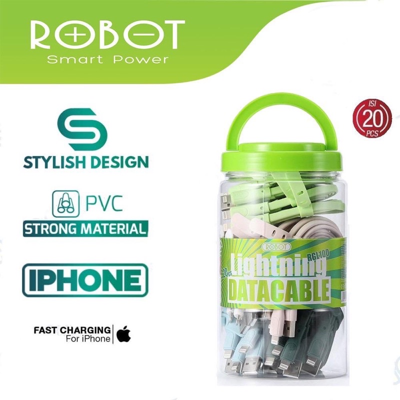 ROBOT KABEL DATA IPHONE RGL100 LIGHTNING