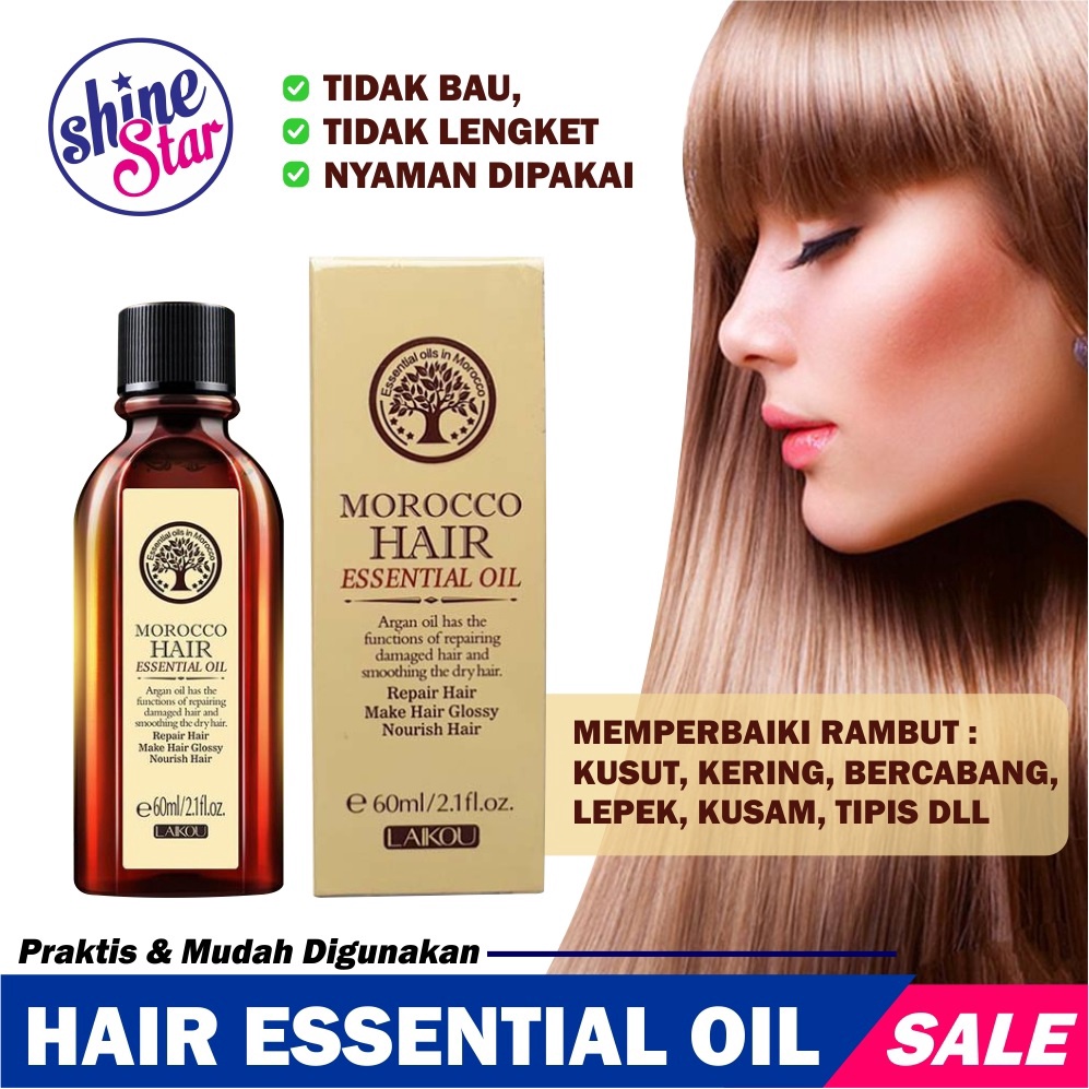 Laikou Morocco Hair Essential Vitamin Conditioner Rambut Memperbaiki Rambut Kering Kusam &amp; Bercabang