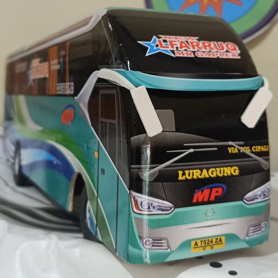 miniatur bus bis / mainan bus bis SR 2 ALFARUQ