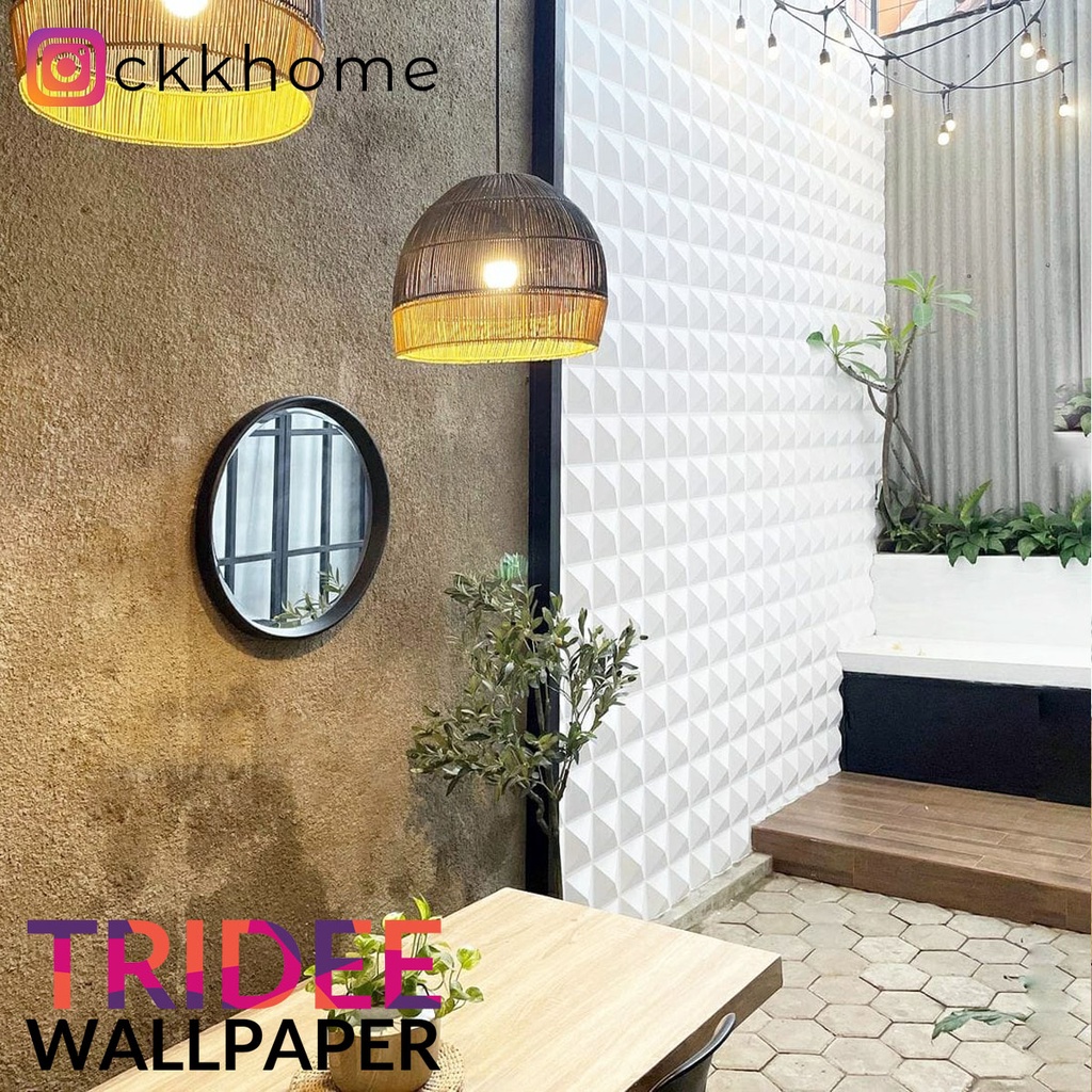 TRIDEE WALLPANEL | WALLPAPER DINDING DEKORASI | WALL PANEL 3D DINDING PVC