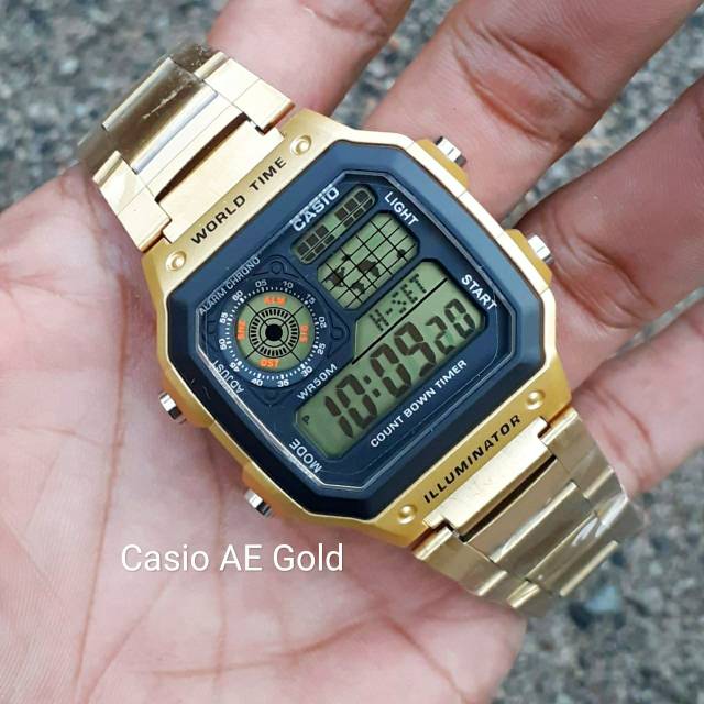 TERFAVORIT!!! Jam Tangan Digital Casio AE Water Resist Renang Mandi Hujan - Pilihan Warna