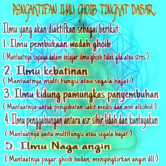 Modul Pengaktifan Ilmu Ghoib Tingkat Dasar Khusus Jarak Jauh Shopee Indonesia