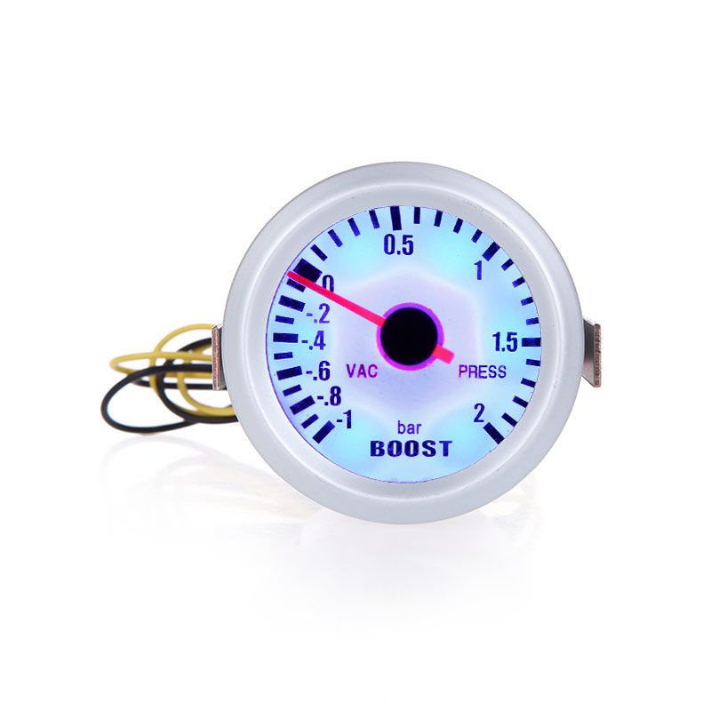 Turbo Boost Vacuum Press Gauge Meter for Auto Car 2&quot; 52mm -1~2BAR Blue LED