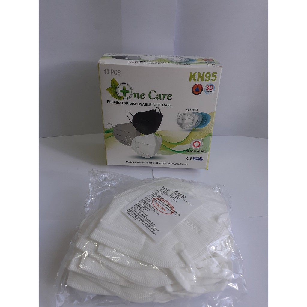 Masker KN95 5ply, Isi 10pcs Warna Putih