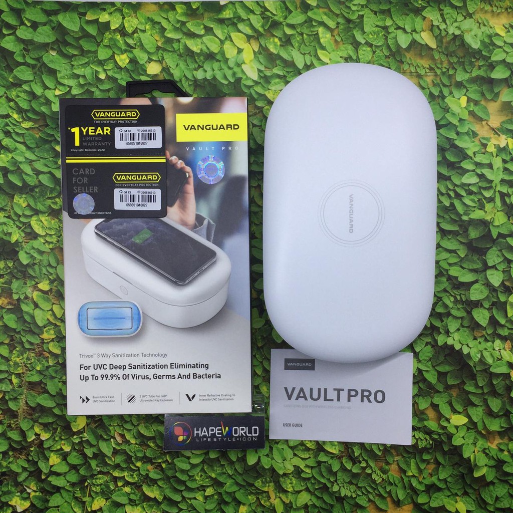 UVC SANITIZER BOX 10W FAST WIRELESS CHARGING VANGUARD VAULT PRO ELIMINATING UP TO 99.9% OF VIRUS