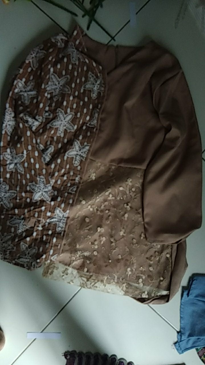 Tey-17 Batik Wanita Asj Sa Hrb026 Kenongo Kemeja Tosca Pendek