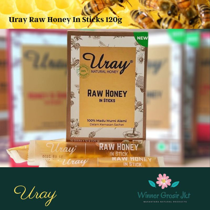 

Madu Uray Raw Honey Sachet - Original Stick - Murni Sehat - Madu Original 100% Alami 120g