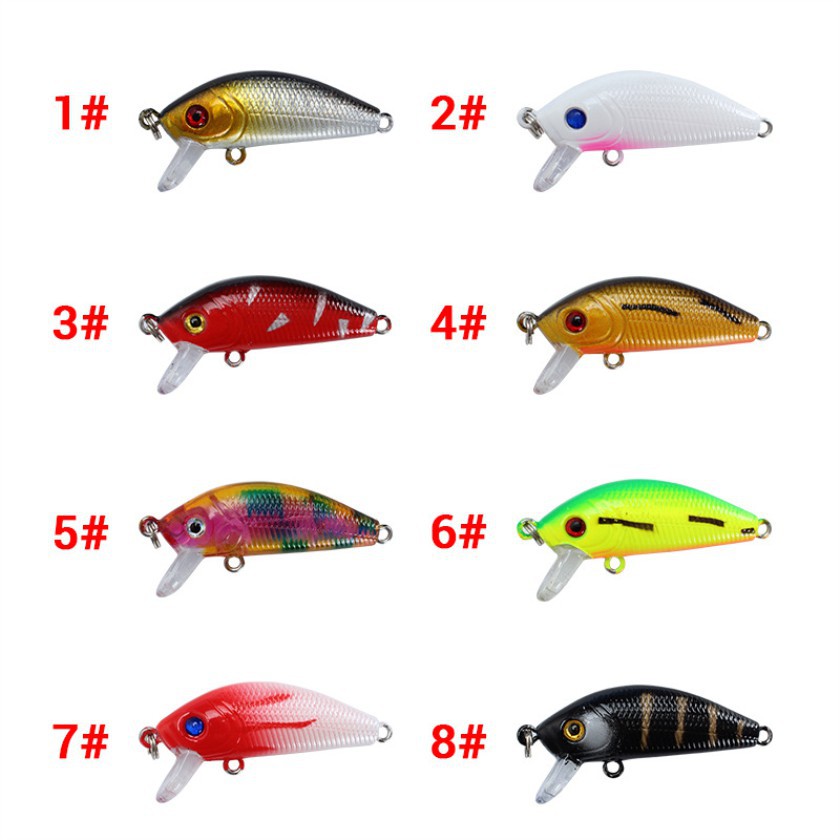 SYFishing 1Pcs Mini Minnow Umpan Pancing Swimbait 5cm 4g Floating Bass Bait Wobbler Kail Memancing Tackle