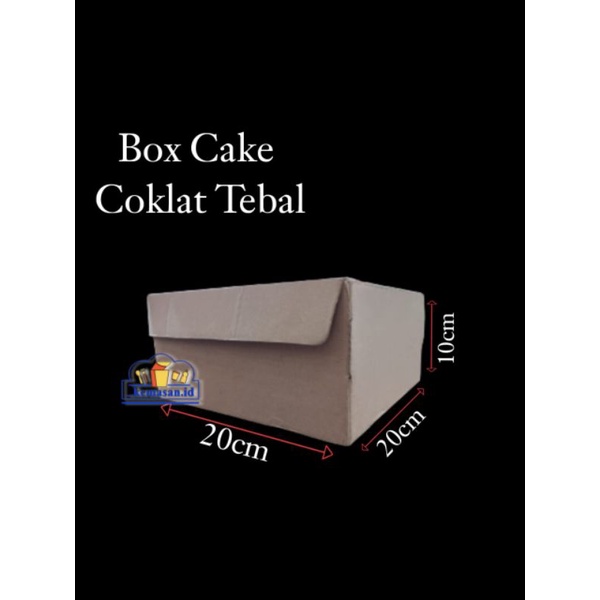 BOX CAKE COKLAT TEBAL 20X20X10