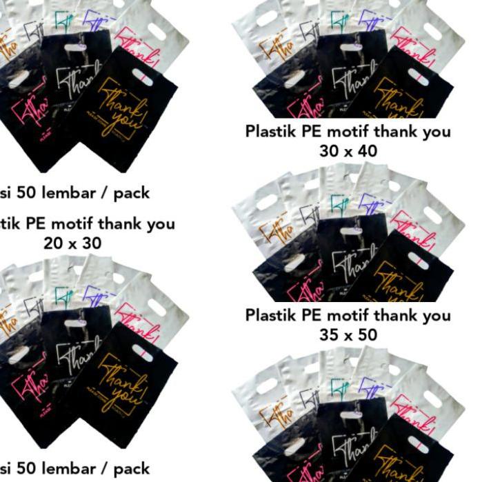 ➺ Plastik plong motif thank you / plastik pond motif thank you 35 x 50 ✸