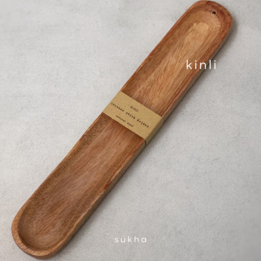 tempat dupa kayu natural wooden incense holder incense sticks burner