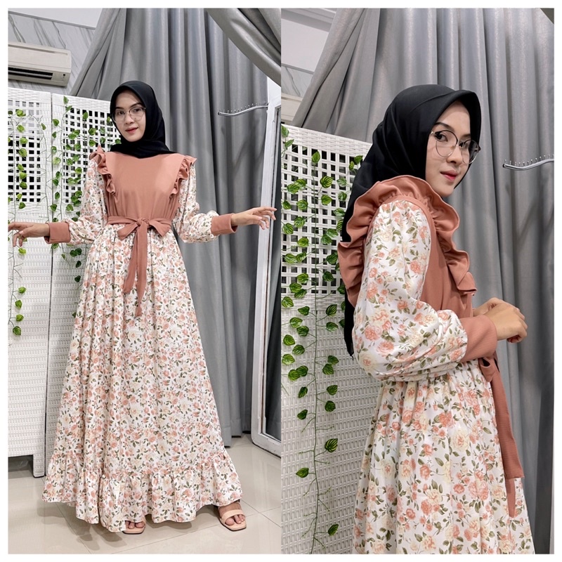 GAMIS BELA BUNGA IMPOR BY DYOURA