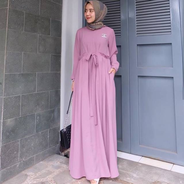 SORAYA DRESS VIOLET L BY AZMIZA OFFICIAL
