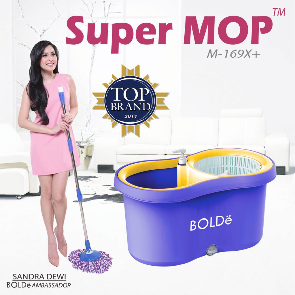 Alat Pel Super MOP BOLDe M-169X PLUS (+) | Botol Pewangi &amp; Drainase