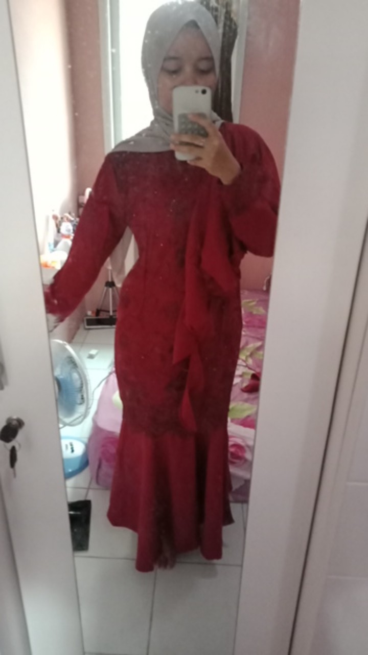 [model Baru] Gamis Eisah/ Duyung/ S-m , L, Xl, Xxl/ Gamis Brukat Premium/ Seragam/ Pesta / Wisuda