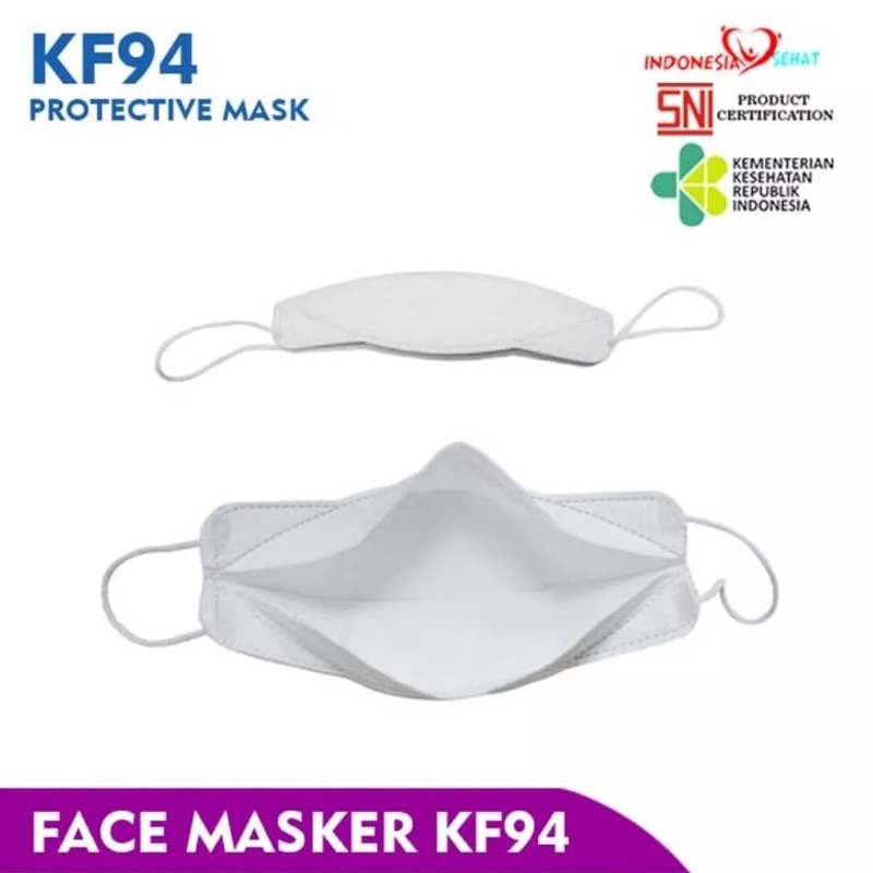 SALE! Masker KN94 3ply Earloop Mask [isi 5pcs &amp; 25pcs] Free 2 Konektor Korea Style IZIN KEMENKES