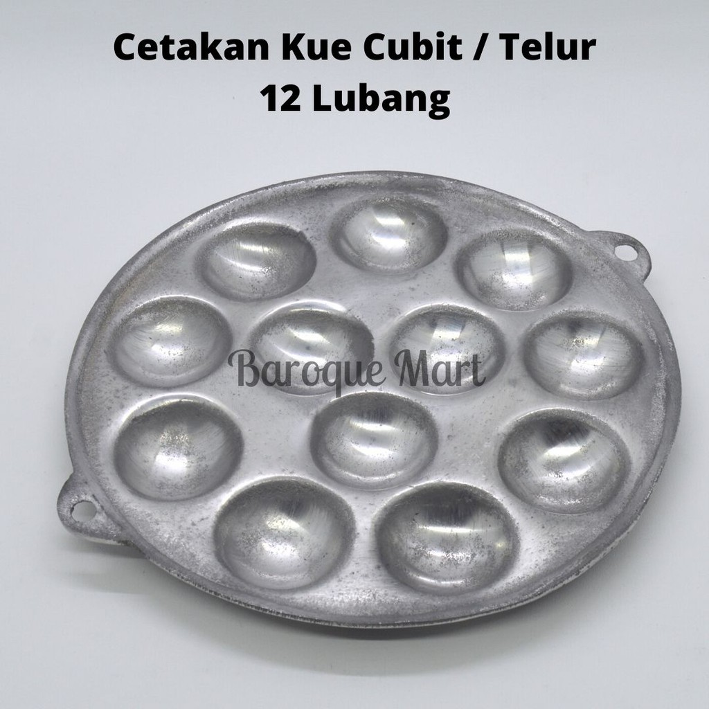 Cetakan Kue Cubit Loyang Kue Cubit Cetakan Telur Puyuh Ceplok Mini Congkel Bulat 12 Lubang Baroque