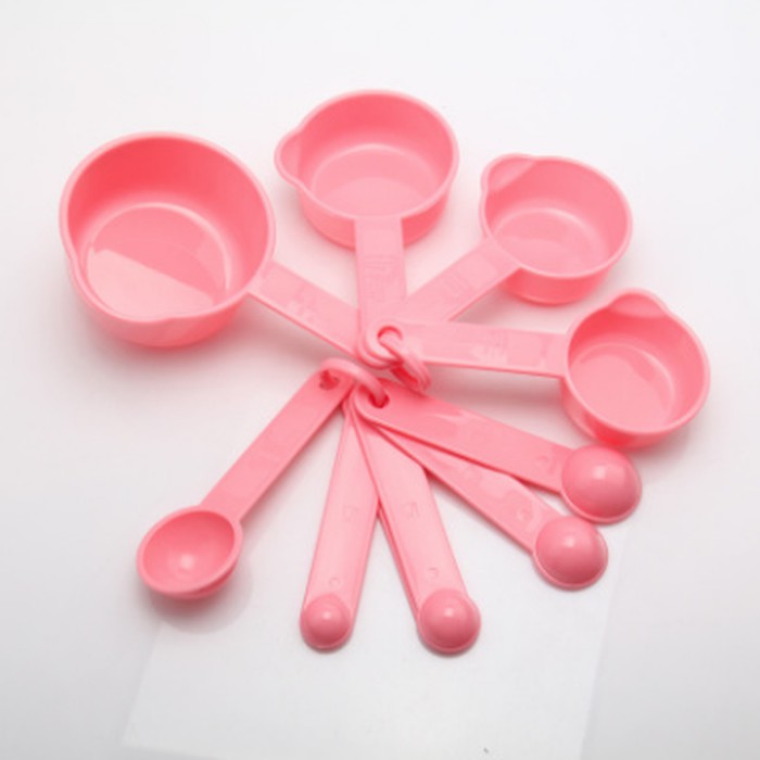 PROMO MEASURE SPOON 10/SET PINK 002041 / SENDOK TAKAR SET LENGKAP PINK 