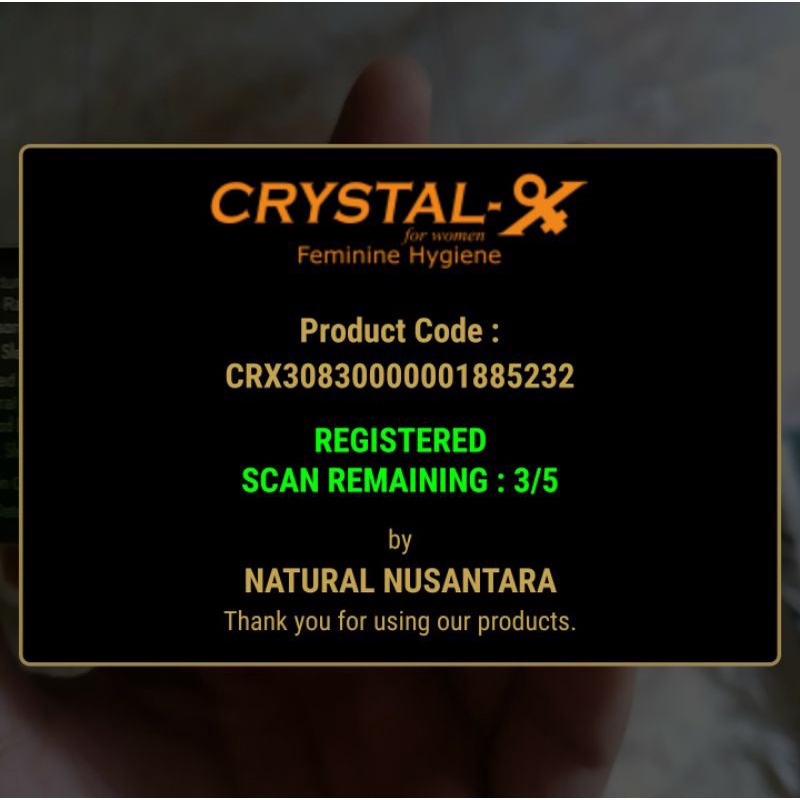 NCX CRYSTAL X OBAT KEPUTIHAN/ BAU TAK SEDAP /MERAPATKAN MISS V