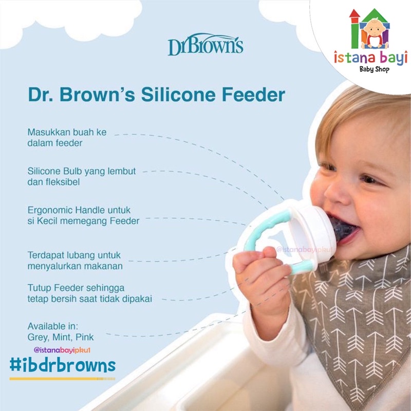 Dr.Brown's Fresh Firsts Silicone Feeder 1 Pack TF005- Tempat Makan Buah