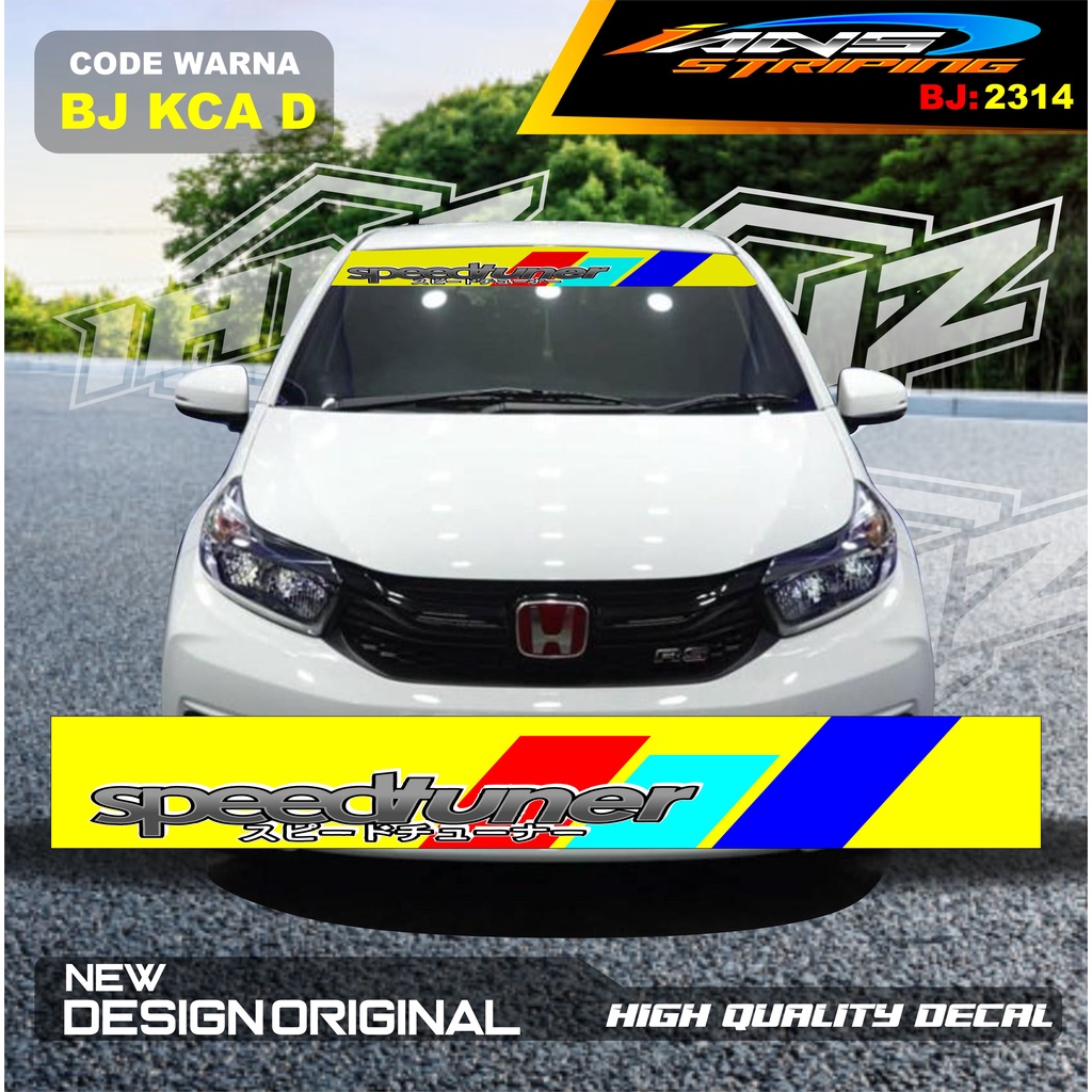 STIKER DECAL KACA DEPAN MOBIL BRIO / STICKER KACA DEPAN MOBIL HONDA JAZZ / VARIASI STIKER MOBIL AYLA / STIKER KACA MOBIL