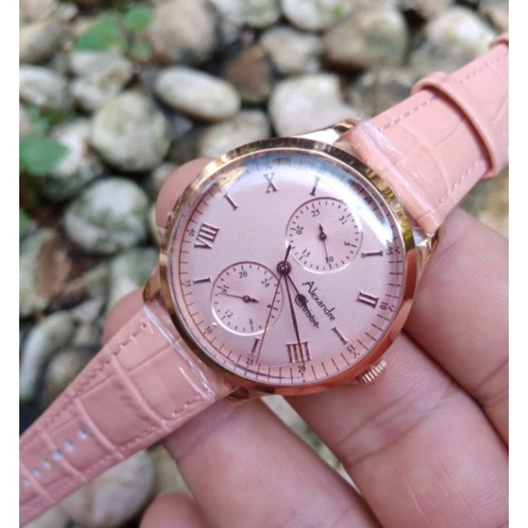 ALEXANDER CHRISTIE WANITA ORIGINAL AC 2943 TERBARU TALI KULIT ANALOG CEWEK GARANSI RESMI 1 TAHUN