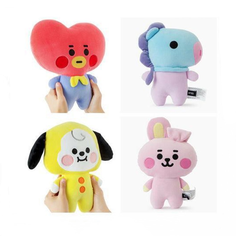 Mainan Boneka Plush Kartun BT21 Cooky Chimmy Shooky Ukuran 40CM Untuk Hadiah Ulang Tahun