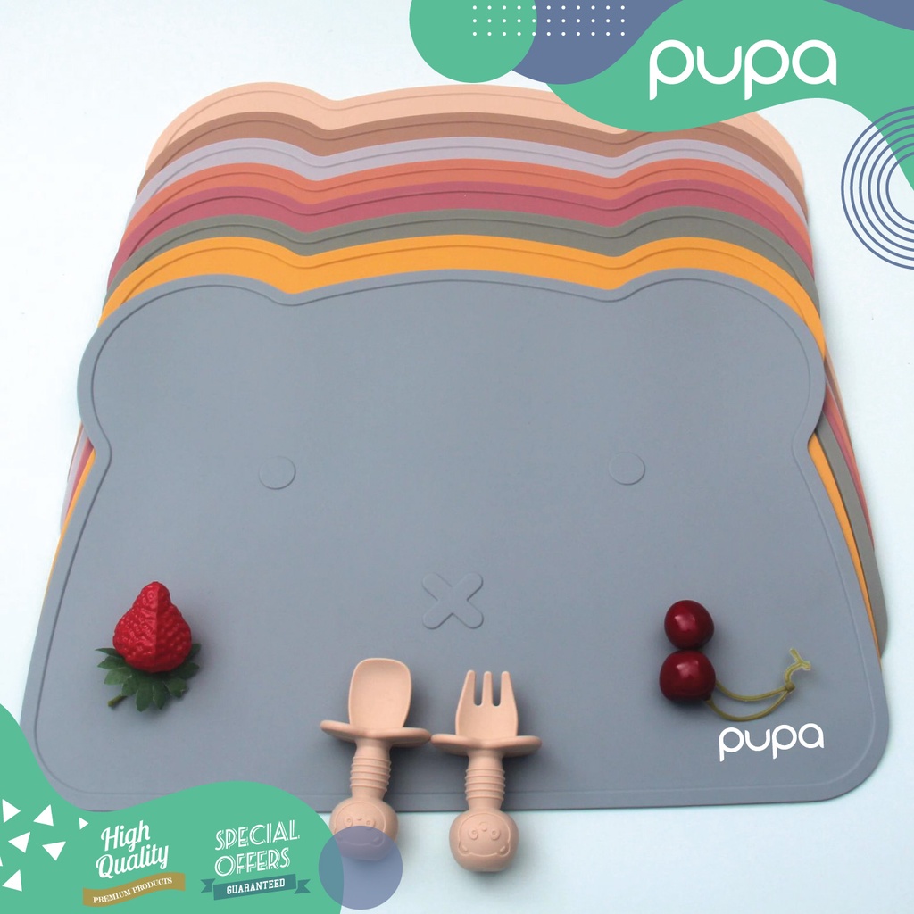 Alas Silikon Tatakan Makan Bayi BERUANG / Baby Food mat Silicone Alas Tatakan Makan Bayi Baby MPASI Silikon Food mat Placemat Silicone