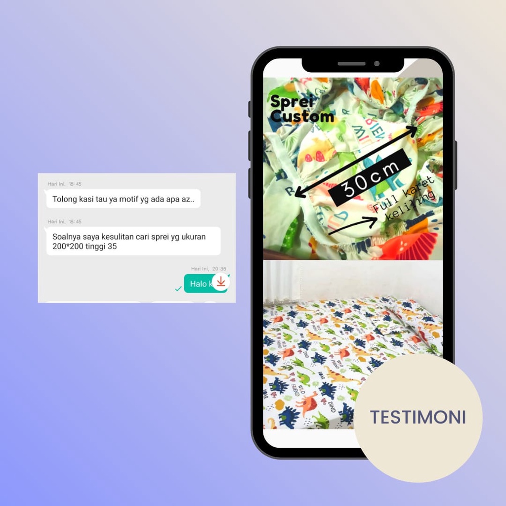 Sprei Full Karet Springbed