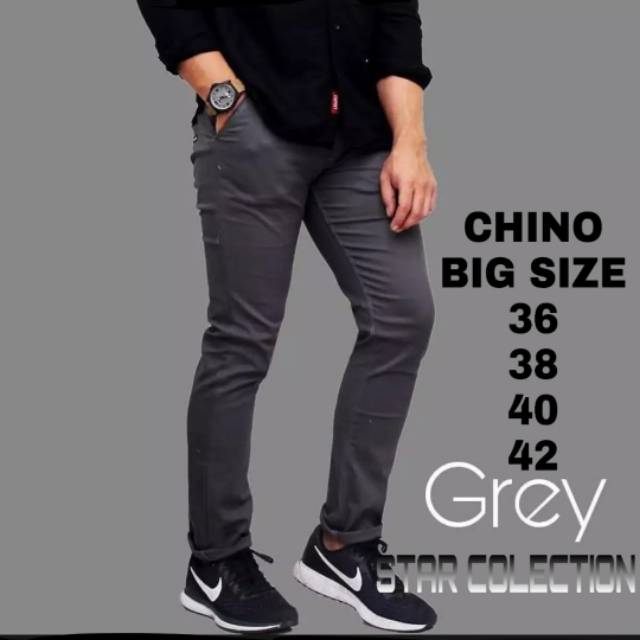 Celana chino panjang pria / cinos big size jumbo / cino cattun casual premium 36 / 42