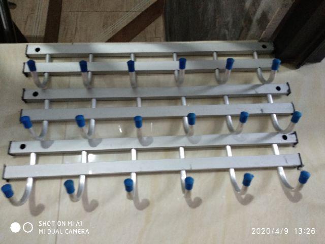 Capstok Aluminium / Gantungan Baju Handuk Aluminium / Gantungan Dinding Aluminium Kapstok 6 & 8 Hak