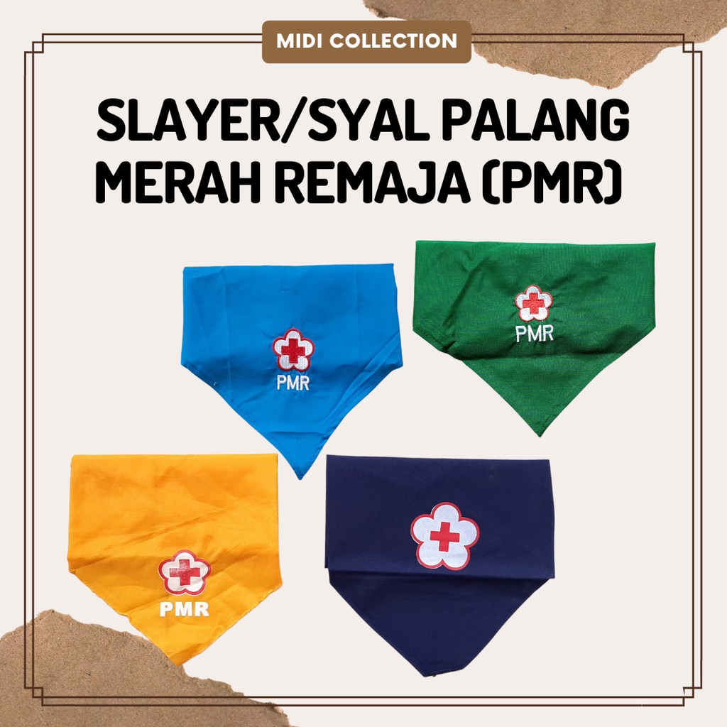 Syal/Slayer/Scraf PMR - warna KUNING / BIRU MUDA / BIRU TUA / HIJAU