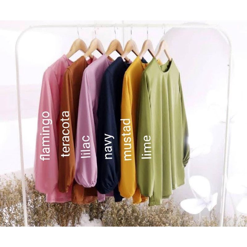 (BISA COD)- BLOUSE LENGAN BALON / ATASAN WANITA /BLOUSE BALON TOP FASHION WANITA