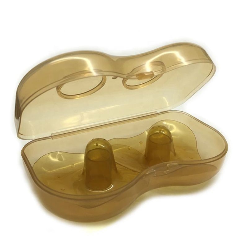 LZ.B23 breast shield 1 pair warna coklat. pelindung puting saat menyusui. penyambung puting