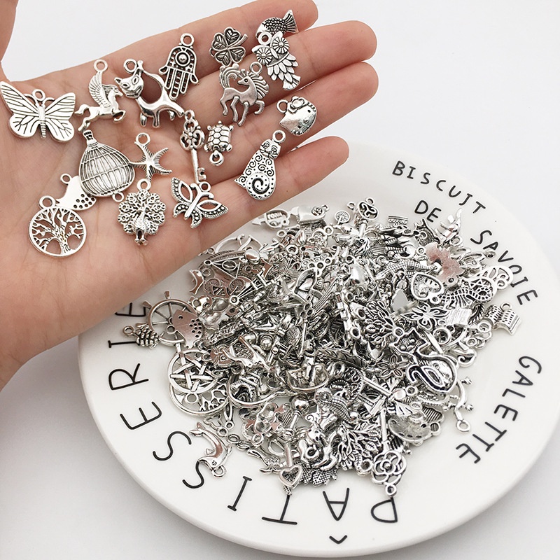 20 Pcs Liontin Handmade Bahan Metal Untuk Membuat Perhiasan