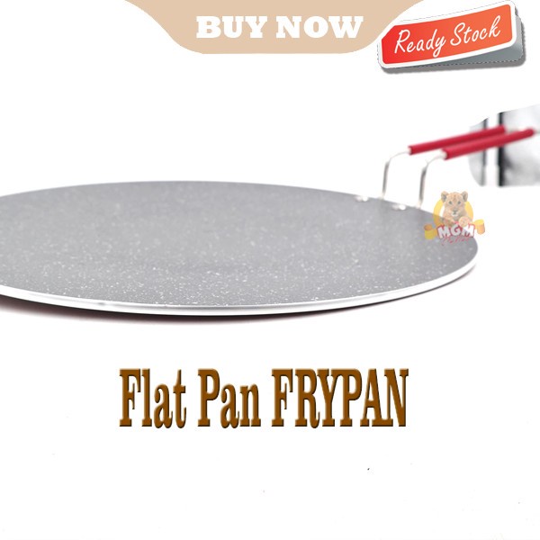 PREMIUM Marble series NON Stick Flat pan 30CM FRYPAN datar Kulit kebab