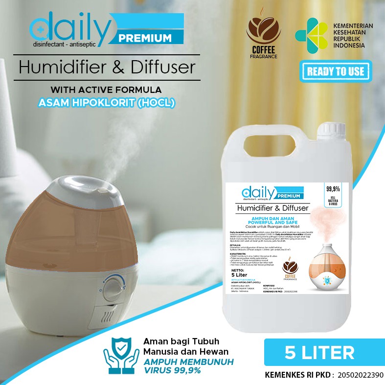 Cairan Desinfektan Khusus Humidifier Daily 5 Liter Aroma Coffee