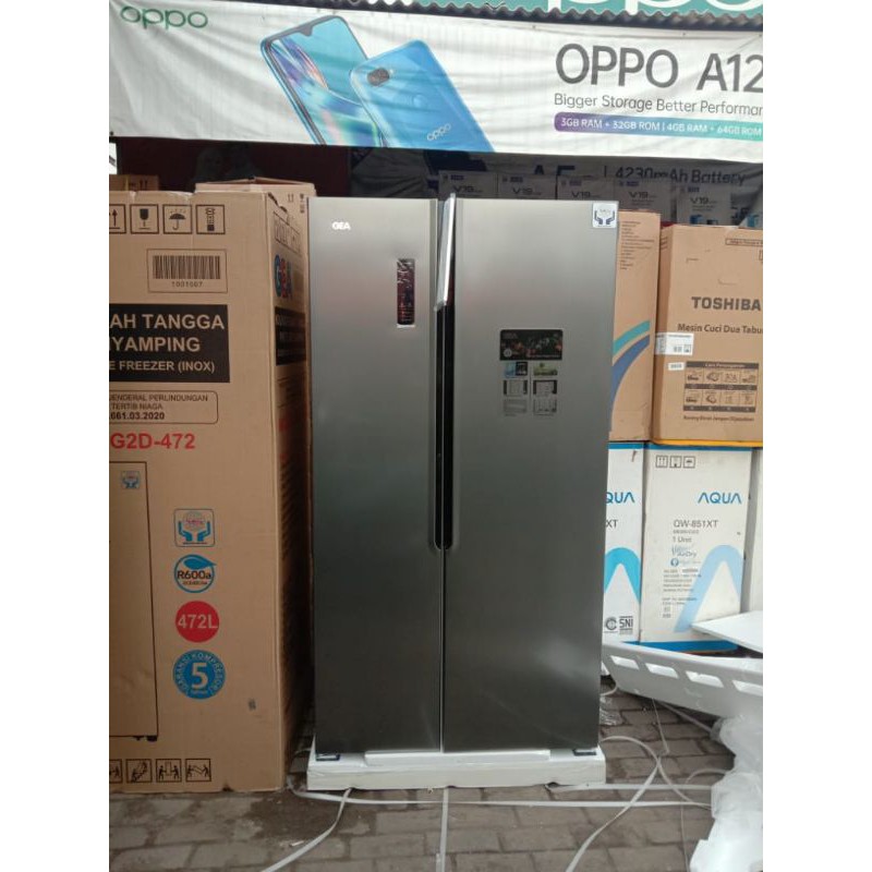 KULKAS SIDE BY SIDE GEA G2D-472 INOX PROMO!!! | Shopee Indonesia