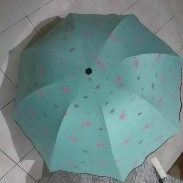 Tabasa Payung Lipat Flamingo Bunga