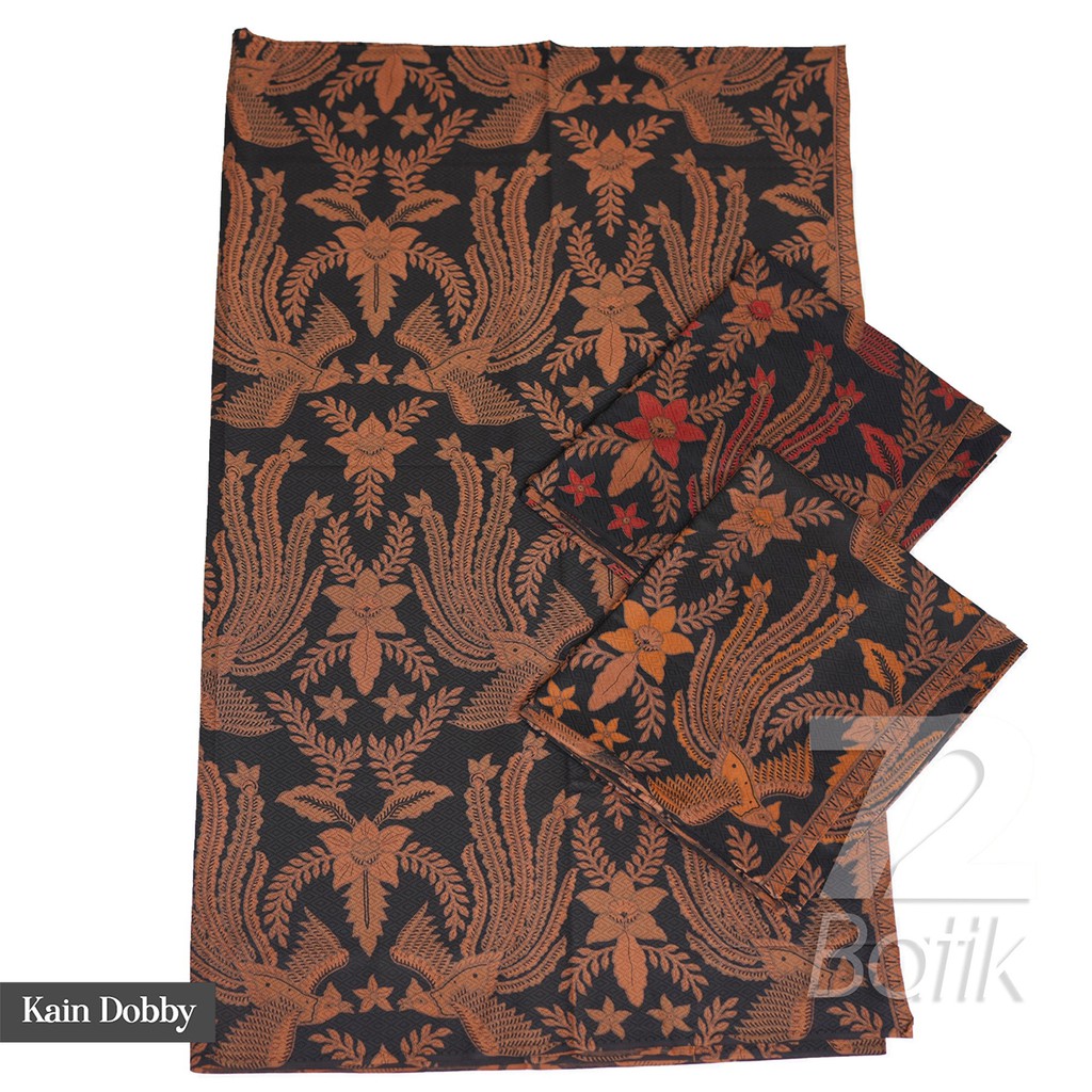 BAHAN BATIK PREMIUM Dobby Dobi Dobbi Dolbi Motif Burung Warna Hitam Coklat Merah 725853 Cap 72 Jarik Jarit Samping Kebat Panjang Batik Dobby Modern Premium Bahan Seragam Batik Pernikahan Kantor Keluarga Murah Kamen Jadi Batik Bali Lembaran