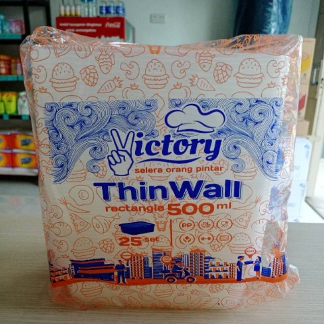 KOTAK THIN WALL VICTORY / VICTORY THIN WALL 500ML (ISI 25SET)
