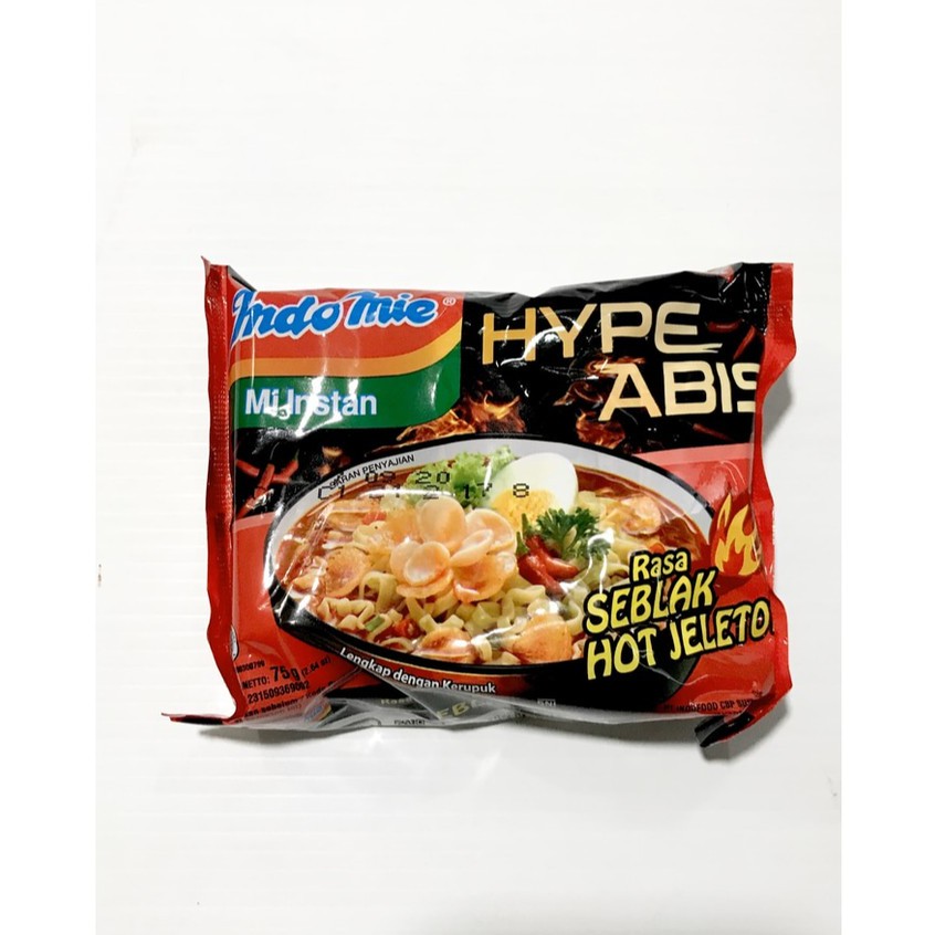 Jual Indomie Rasa Seblak Hot Jeletot Mie Instan Kemasan 75 Gram Toko