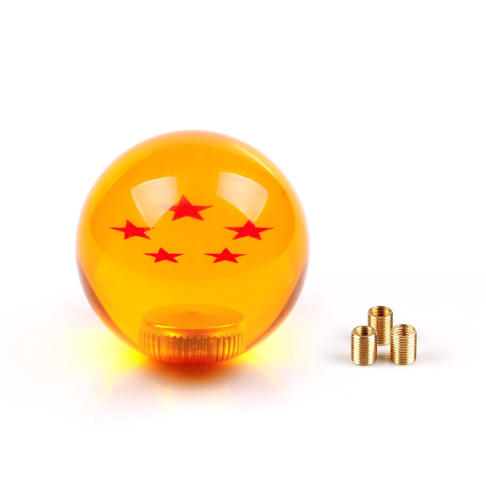 Adapter Tuas Shifter Gigi Mobil Manual Universal Desain Dragon Ball 1-7 Bintang Amber Bahan Akrilik