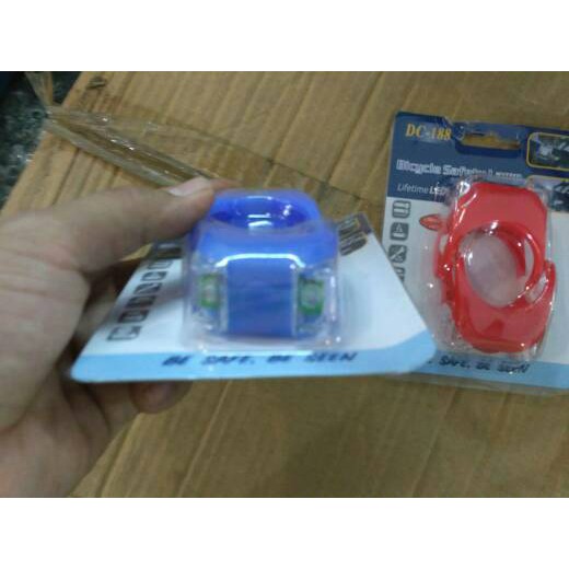 Lampu Sepeda LED Biru atau Merah 2 Mata Set 2pcs