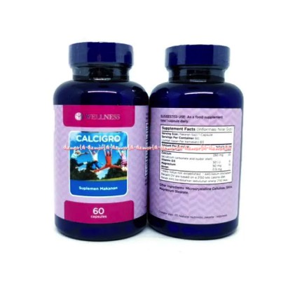 Wellness Calcigro 60Kapsul Obat Untuk Penyerapan Kalsium Tulang Gigi Well Ness