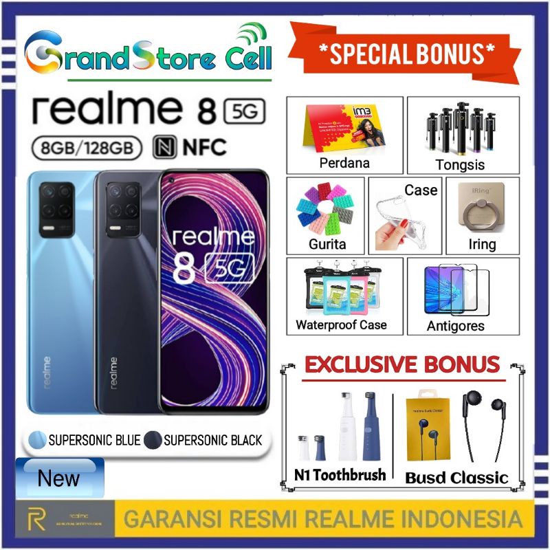 REALME 8 5G | RELAME 8 4G | REALME8 PRO RAM 8/128 GB NFC GARANSI RESMI REALME INDONESIA