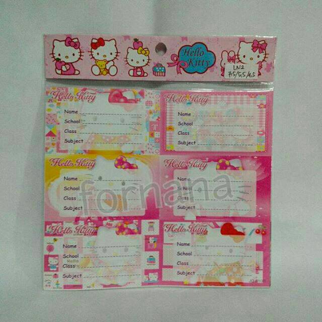 

Stiker label buku kitty