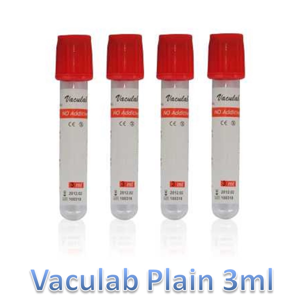 Jual Tabung Darah Vaculab Plain 3ml Blood Collection Tube Plain ...